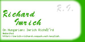 richard imrich business card